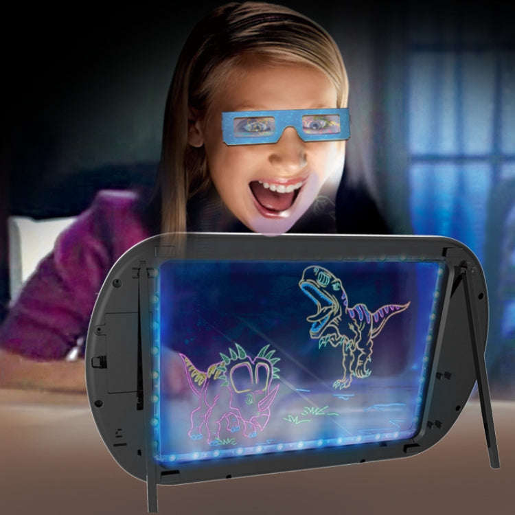 3D Fluorescent Drawing Board Magic Luminous Three-Dimensional Writing Board Graffiti Board Lighti...