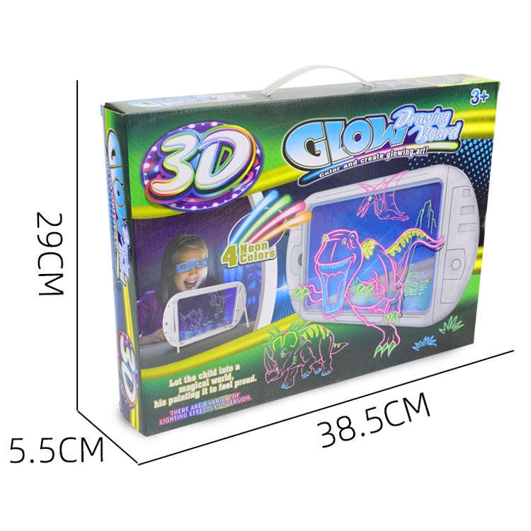 3D Fluorescent Drawing Board Magic Luminous Three-Dimensional Writing Board Graffiti Board Lighti...