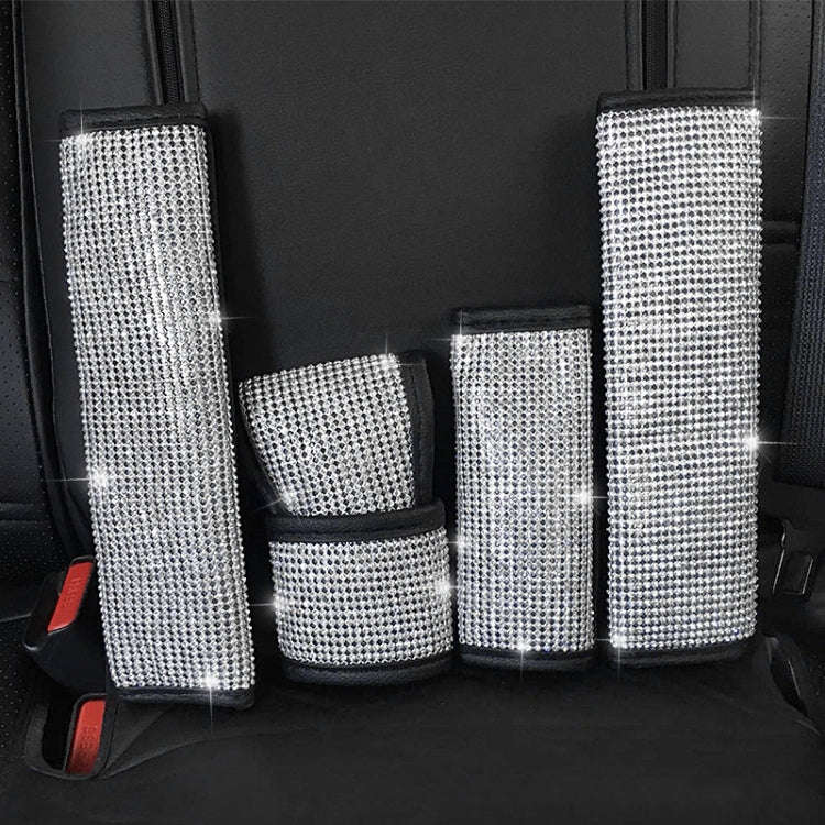 2 PCS Car Diamond-Studded Interior Products Personalized Protective Sleeve Handbrake Cover