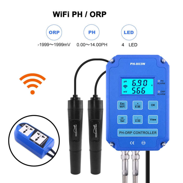 KL-803W Mobile Phone WIFI Monitoring Digital Acid-Base And Redox Controller Household PH Meter, E...