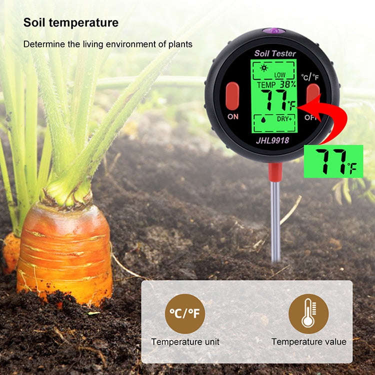 Five-In-One Soil Meter PH Humidity Temperature Photometry Detector PH Photometry Multifunctional ...