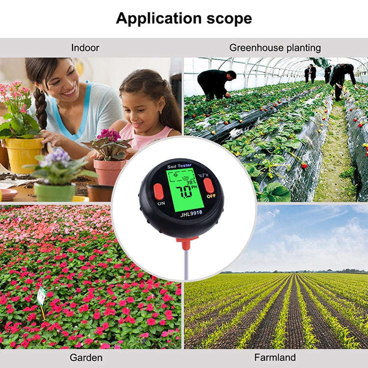 Five-In-One Soil Meter PH Humidity Temperature Photometry Detector PH Photometry Multifunctional ...