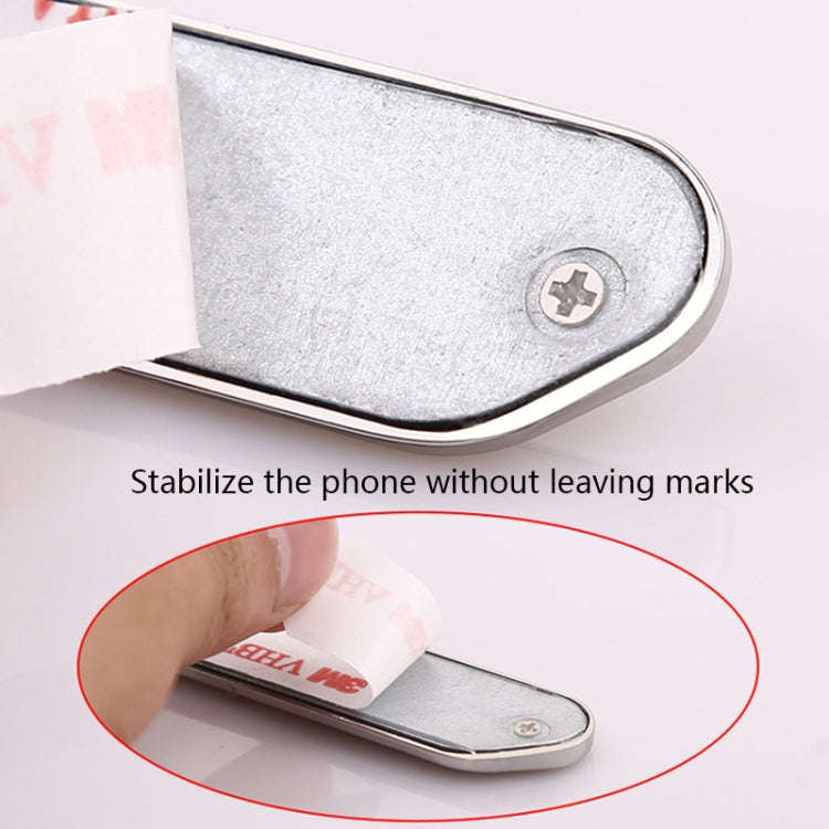 F601 4 PCS One Word Long Magnet Car Bracket Car Navigation Lazy Magnetic Metal Bracket(Rounded Bl...