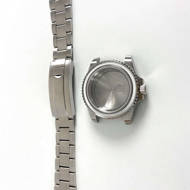 For ETA2836/Pearl 3804 Movement 867 GMT Watch Accessories 40MM Stainless Steel Case(Black Blue)