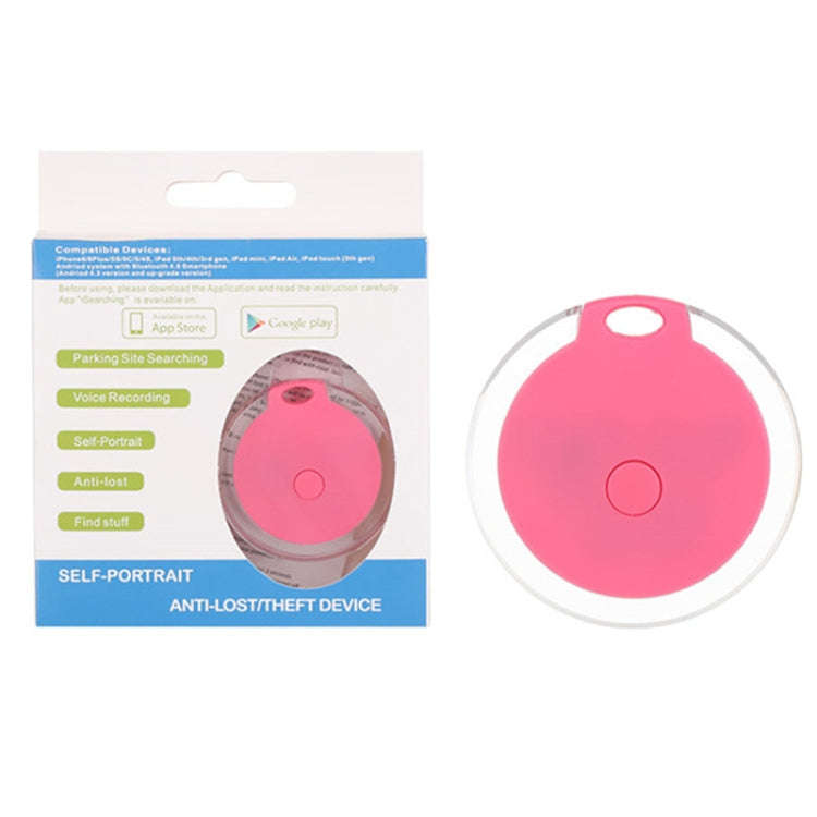 2 PCS  HYC-05 Round Bluetooth Anti-Lost Device Mobile Phone Key Two-Way Object Finding Alarm( White)