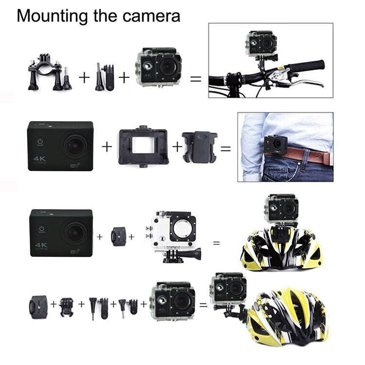 WIFI Waterproof Action Camera Cycling 4K camera Ultra Diving  60PFS kamera Helmet bicycle Cam und...