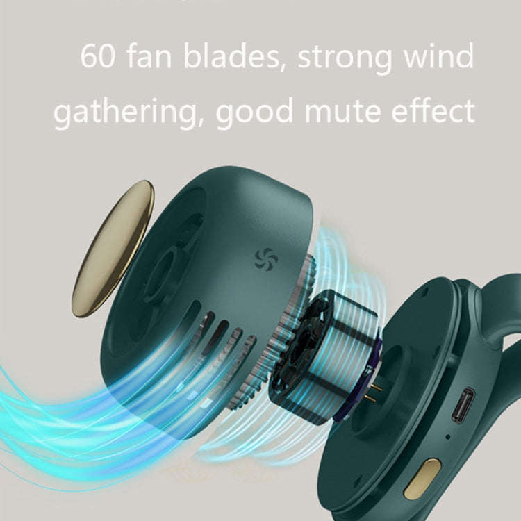 MF019 Small Whirlwind Leafless Fan Portable Clip Waist Fan(White)