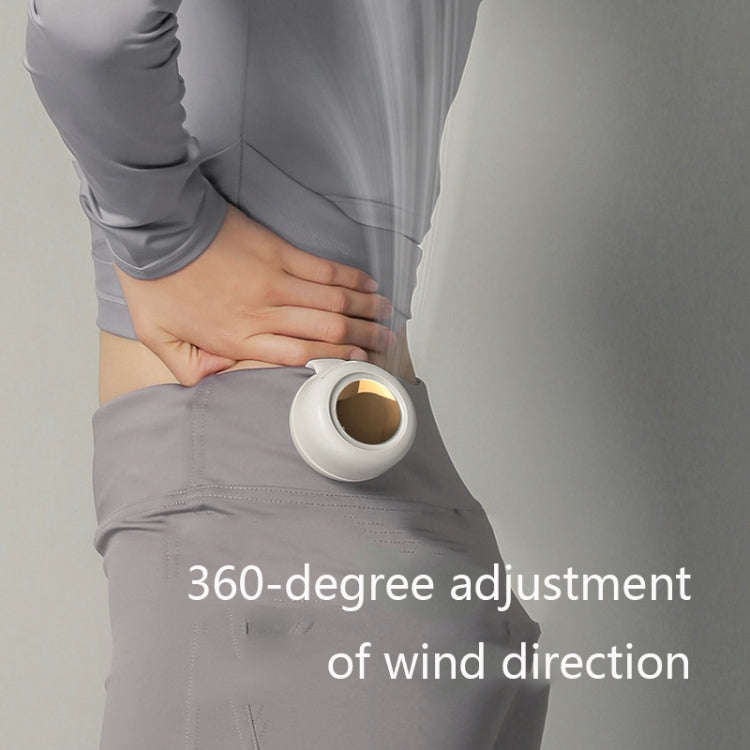 MF019 Small Whirlwind Leafless Fan Portable Clip Waist Fan(White)