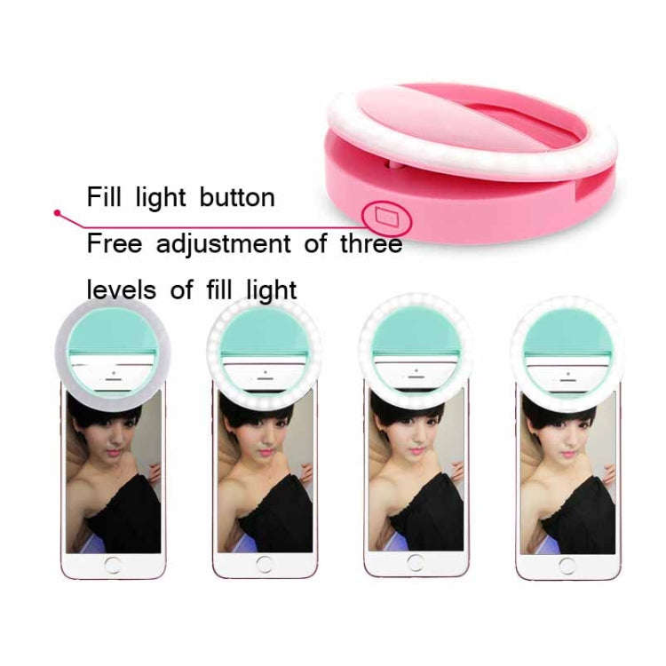 Ring-Shaped Mobile Phone Selfie Fill Light LED Flashlight For Live Photography(Black)