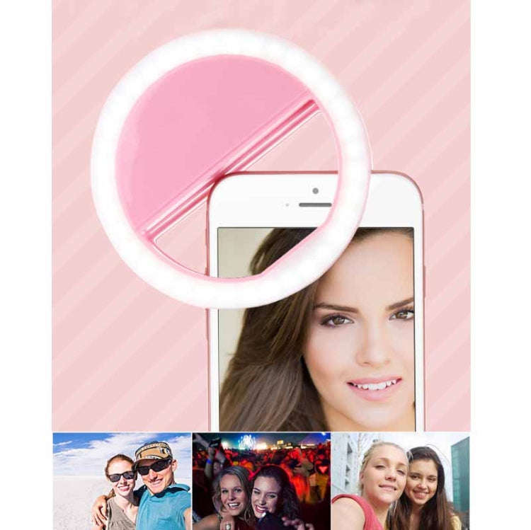 Ring-Shaped Mobile Phone Selfie Fill Light LED Flashlight For Live Photography(Black)