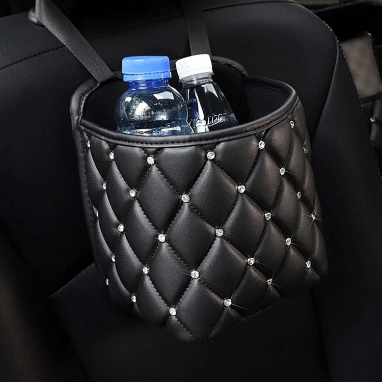 Car Seat Back Storage Bag Personality Diamond-Studded Car Storage Net Bag Car Multi-Function Stor...