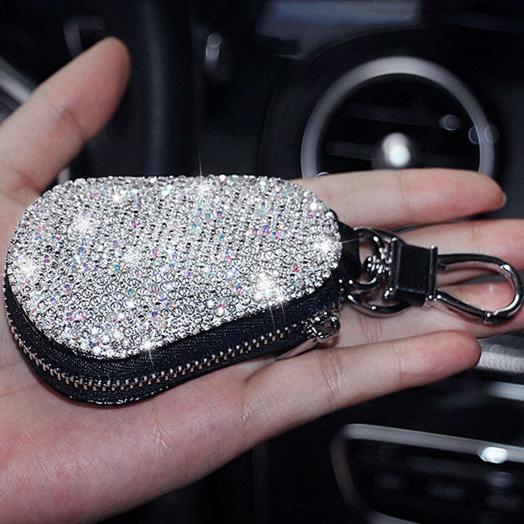 Diamond Car Gourd Key Case Car Key Case(White Diamond)