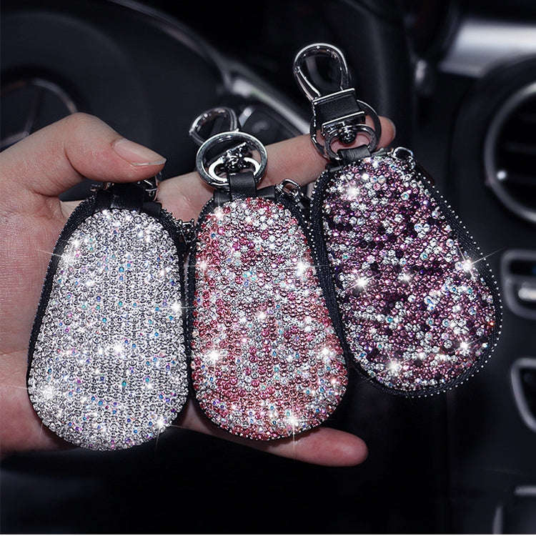 Diamond Car Gourd Key Case Car Key Case(White Diamond)