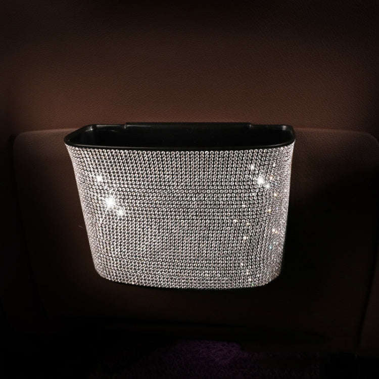 Car-Studded Trash Can Personality Car Hanging Trash Bag Multi-Function Car Storage Box(Colorful D...