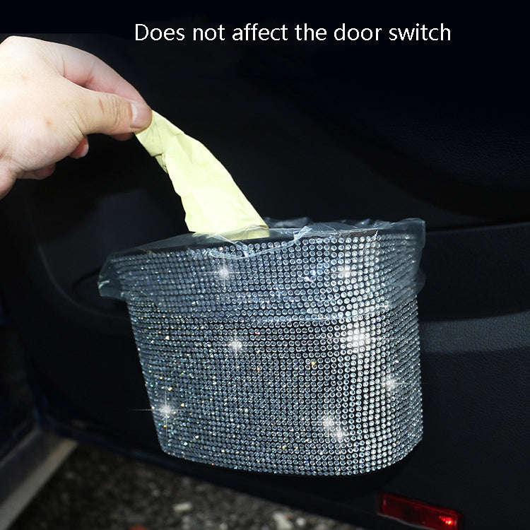 Car-Studded Trash Can Personality Car Hanging Trash Bag Multi-Function Car Storage Box(Colorful D...