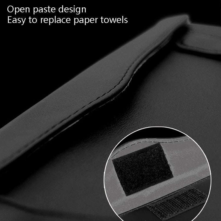 Car Tissue Box Car Hanging Sun Visor Pumping Box(Beige White Diamonds)