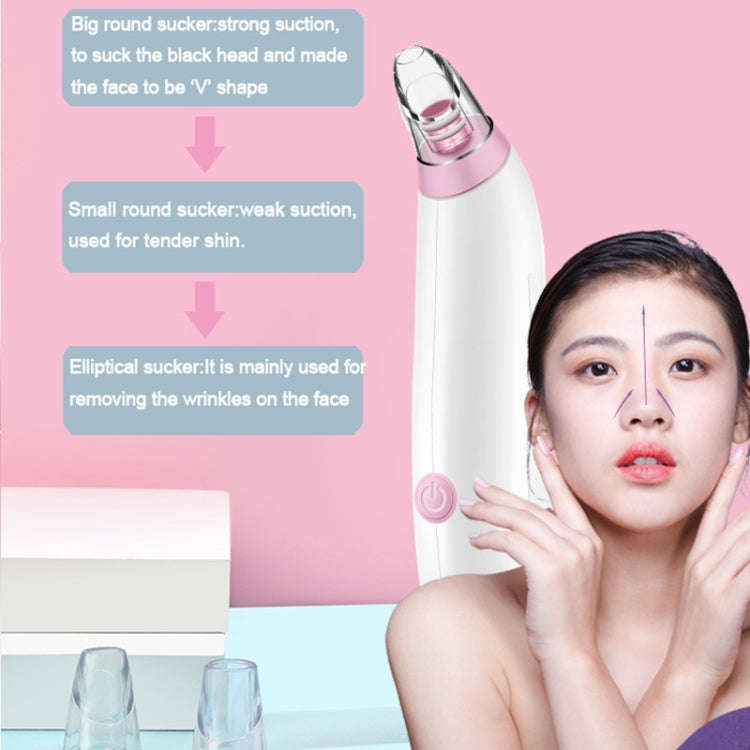 HD-2139 Blackhead Suction Device Pore Cleaner Face Cleaning Beauty Device(White)
