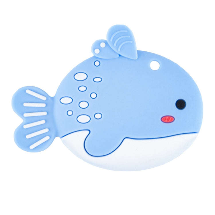 MJYJ019 Silicone Baby Teether Children Molar Stick Toy, Color: Small Fish-Blue