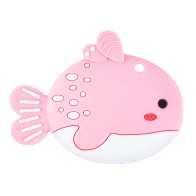 MJYJ019 Silicone Baby Teether Children Molar Stick Toy, Color: Small Fish-Pink