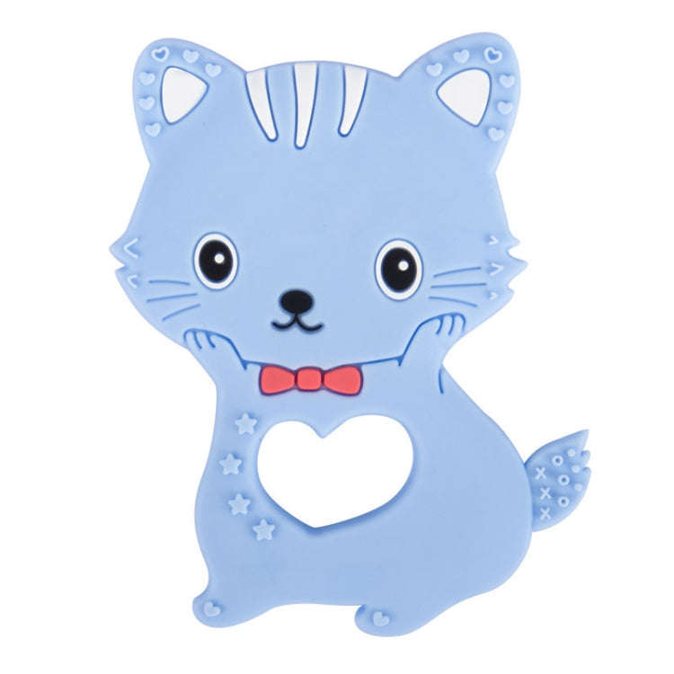 MJYJ019 Silicone Baby Teether Children Molar Stick Toy, Color: Kitten-Blue