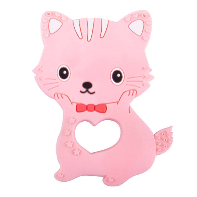 MJYJ019 Silicone Baby Teether Children Molar Stick Toy, Color: Kitten-Pink