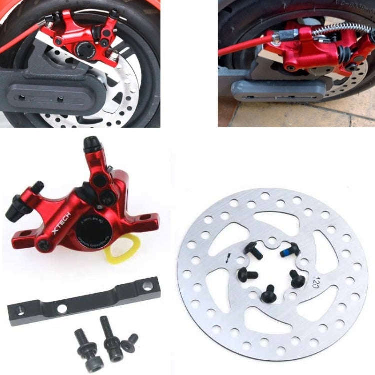 3 in 1 Scooter Modified Hydraulic Brake + 120mm Disc Brake Disc + Modified Seat Set For Xiaomi Mi...