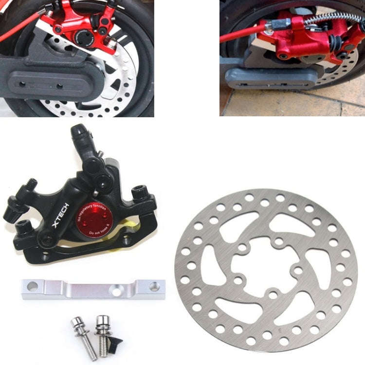 3 in 1 Scooter Modified Hydraulic Brake + 120mm Disc Brake Disc + Modified Seat Set For Xiaomi Mi...
