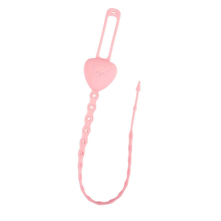M010087 Silicone Baby Teether Anti-Dropping Chain Children Pacifier Anti-Dropping Strap(Pink)