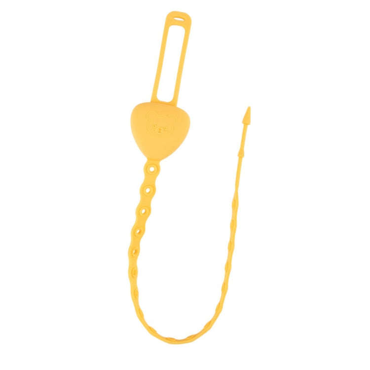 M010087 Silicone Baby Teether Anti-Dropping Chain Children Pacifier Anti-Dropping Strap(Yellow)