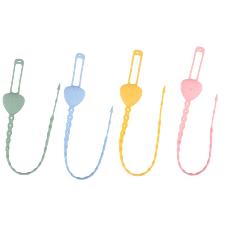 M010087 Silicone Baby Teether Anti-Dropping Chain Children Pacifier Anti-Dropping Strap(Yellow)