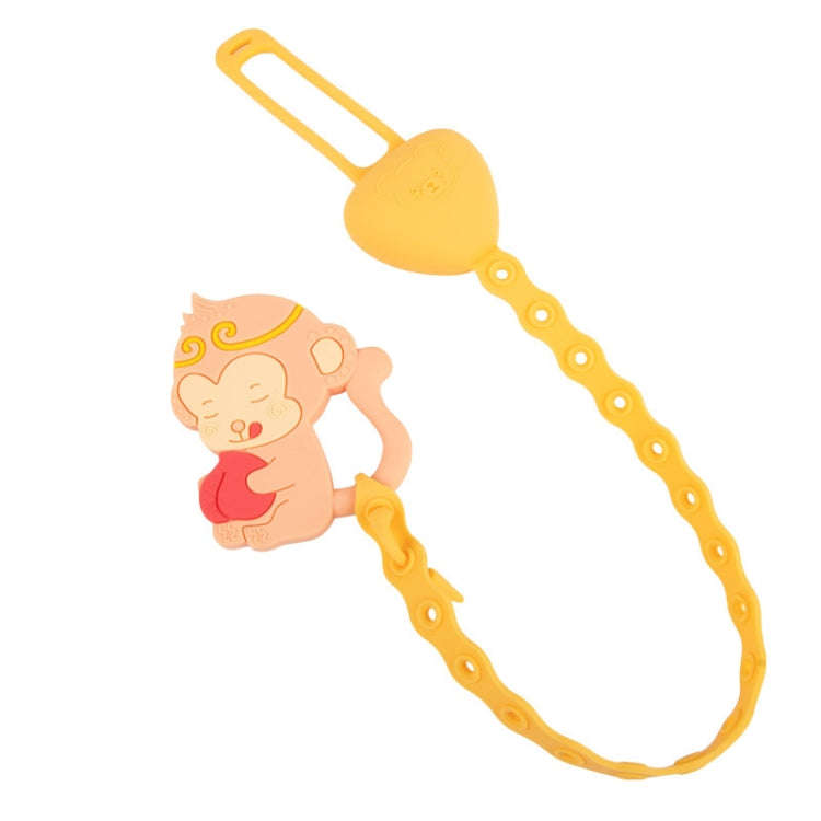 M010087 Silicone Baby Teether Anti-Dropping Chain Children Pacifier Anti-Dropping Strap(Yellow)