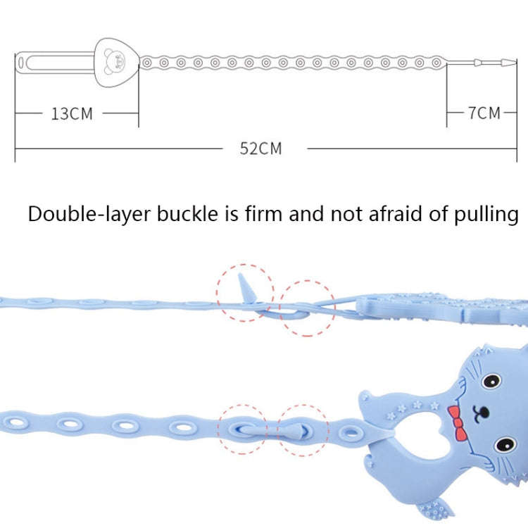 M010087 Silicone Baby Teether Anti-Dropping Chain Children Pacifier Anti-Dropping Strap(Yellow)
