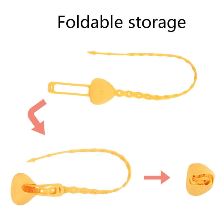 M010087 Silicone Baby Teether Anti-Dropping Chain Children Pacifier Anti-Dropping Strap(Yellow)