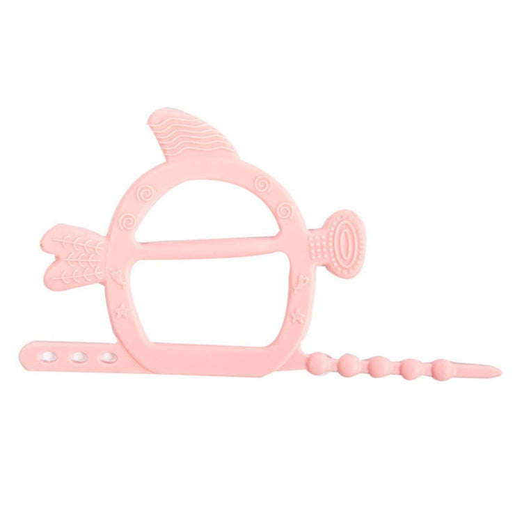 M010075 Baby Silicone Teether Toys Baby Molar Sticks Maternal and Child Products(Pink)