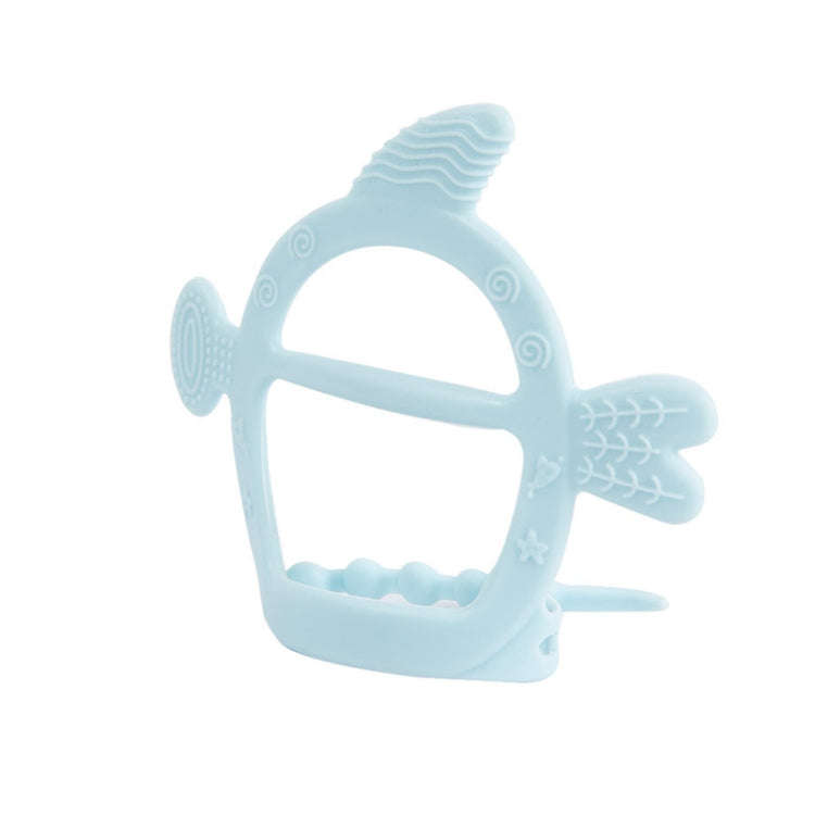 M010075 Baby Silicone Teether Toys Baby Molar Sticks Maternal and Child Products(Blue)