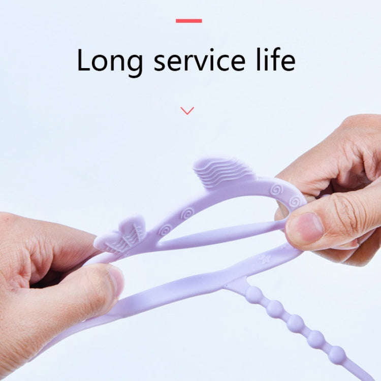 M010075 Baby Silicone Teether Toys Baby Molar Sticks Maternal and Child Products(Blue)