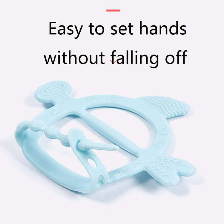 M010075 Baby Silicone Teether Toys Baby Molar Sticks Maternal and Child Products(Blue)