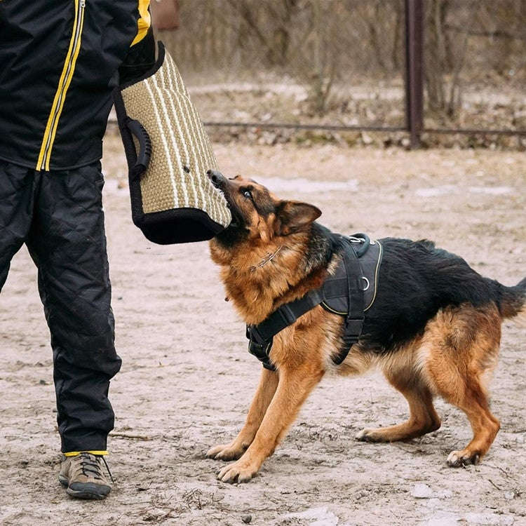 Dog Training Black-Edged Rough-Grained Jute Fluttering Sleeves Protector