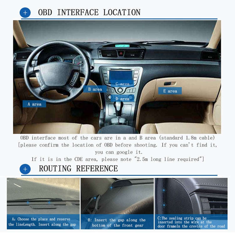 L2 HUD Head-Up Display, Water Temperature Per Hour, OBD Car Display With Color-Changing Atmospher...