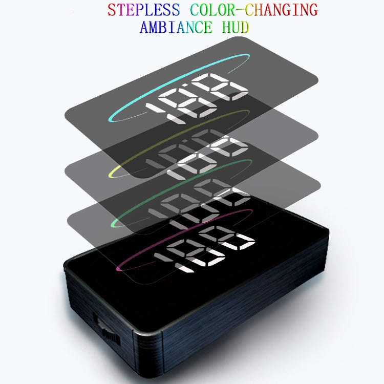 L2 HUD Head-Up Display, Water Temperature Per Hour, OBD Car Display With Color-Changing Atmospher...