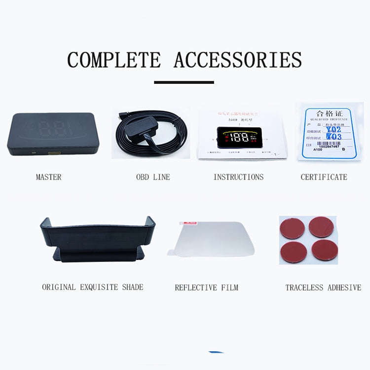 L2 HUD Head-Up Display, Water Temperature Per Hour, OBD Car Display With Color-Changing Atmospher...