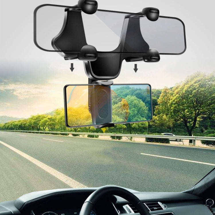 Car Rearview Mobile Phone Bracket Car Post Mirror Universal Navigation Bracket Driving Recorder C...