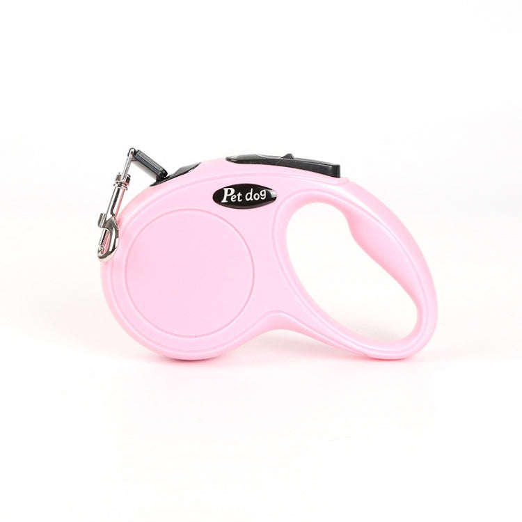 Pet Leash Automatic Retractable Dog Leash 5m(Pink)