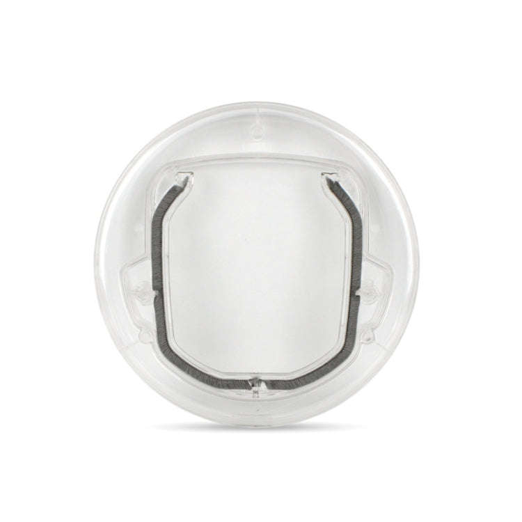 Pet Supplies PC Material Round Glass Door Cat Puppy Door Hole(Transparent)