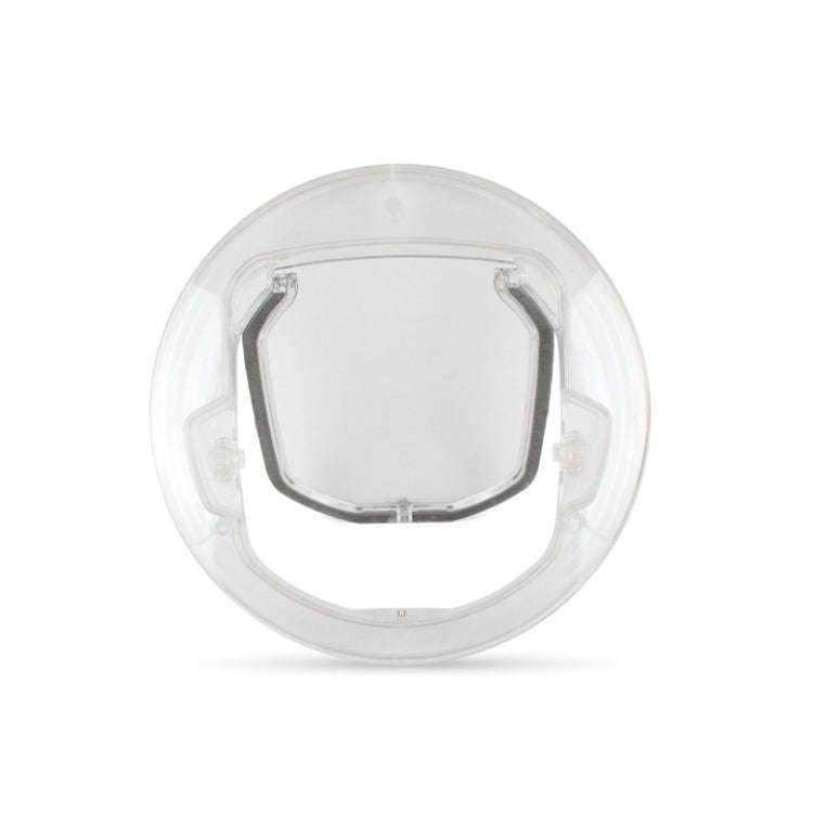 Pet Supplies PC Material Round Glass Door Cat Puppy Door Hole(Transparent)
