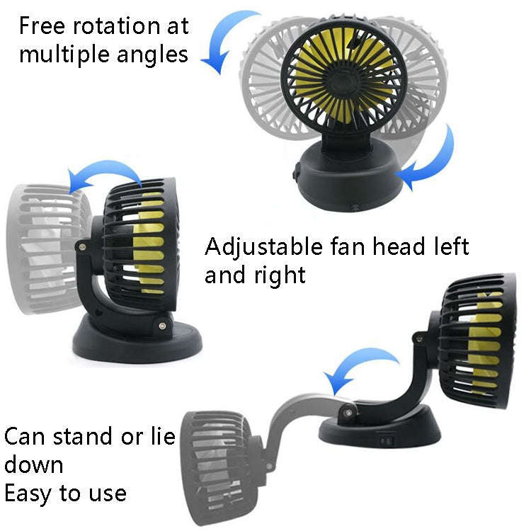 F409 Car Fan General Car Shaking Head Fan(USB Interface 5V)
