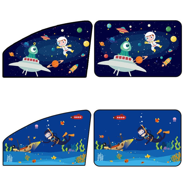 Automobile Sunshade Car Windows Sun Protection And Heat Insulation Magnetic Telescopic Side Curta...