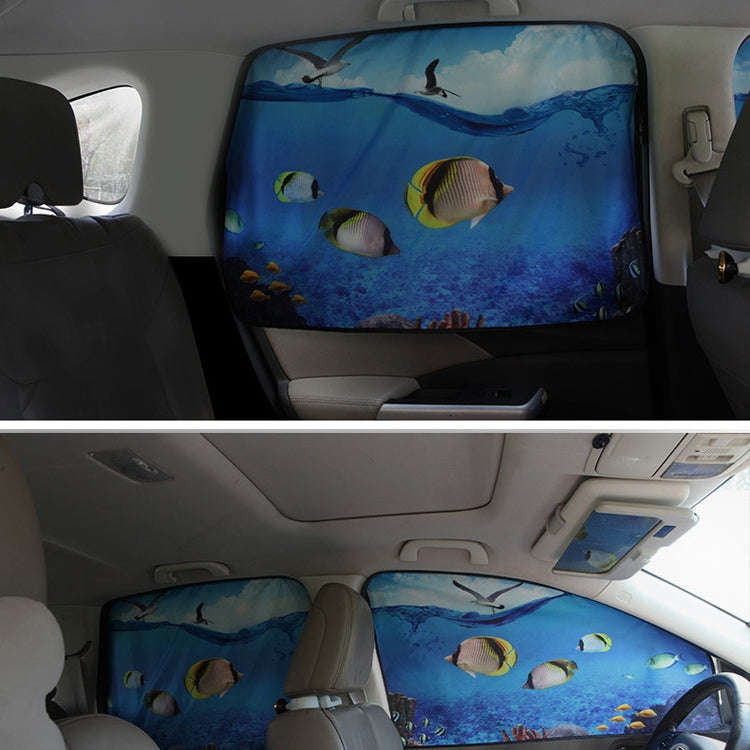 Automobile Sunshade Car Windows Sun Protection And Heat Insulation Magnetic Telescopic Side Curta...