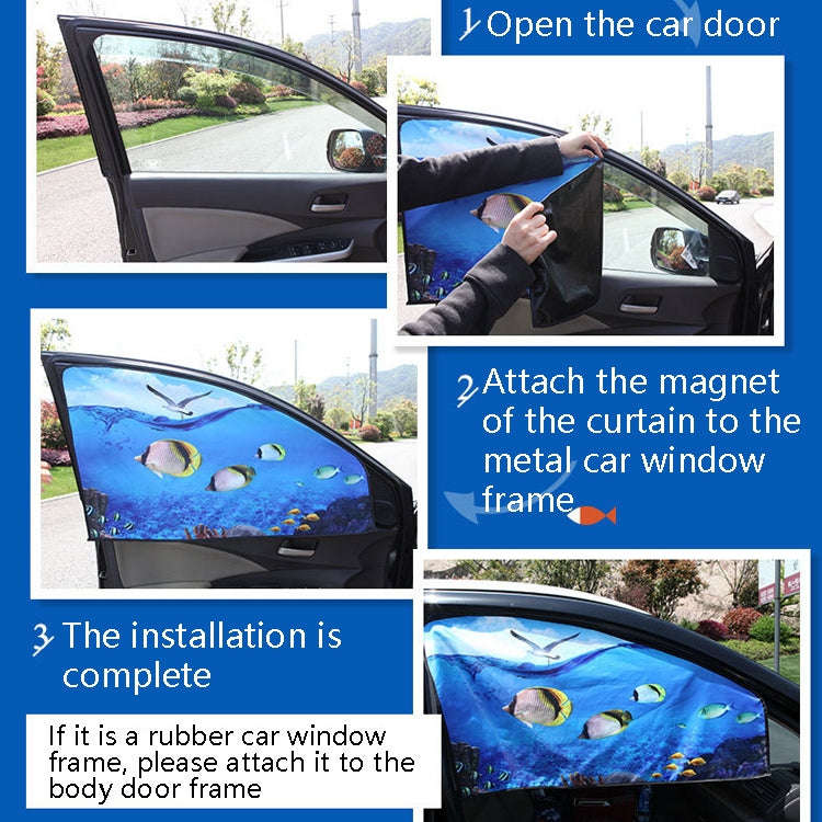 Automobile Sunshade Car Windows Sun Protection And Heat Insulation Magnetic Telescopic Side Curta...