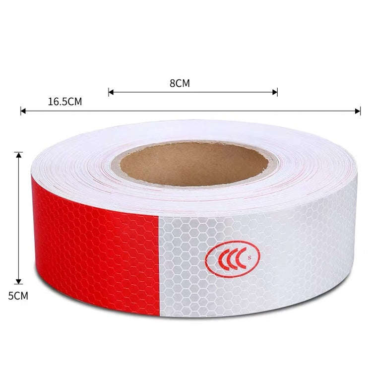 Red And White Car Reflective Film Annual Inspection Of The Car Body Stickers Road Reflective Barl...